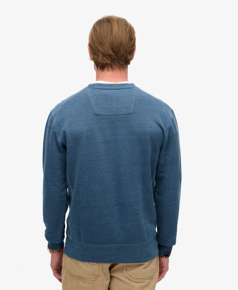 bluza z okrągłym dekoltem over dyed marl w kolorze księżycowego błękitu
