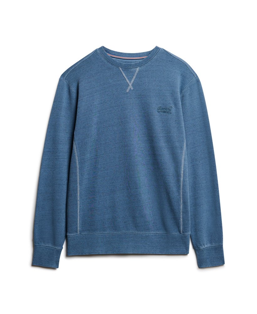 bluza z okrągłym dekoltem over dyed marl w kolorze księżycowego błękitu
