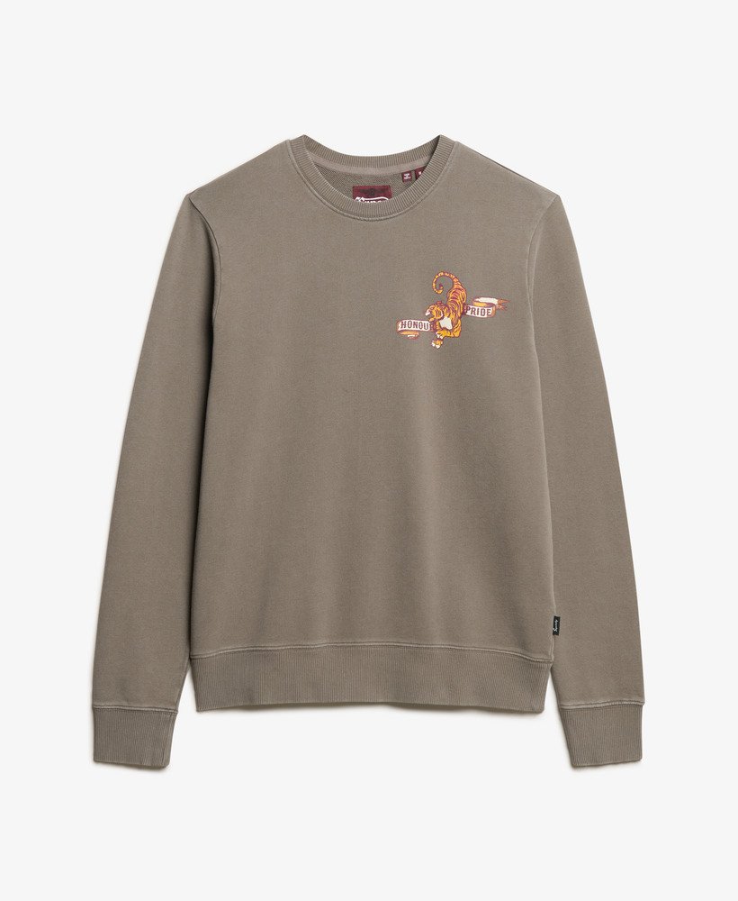bluza z nadrukiem w kolorze antracytowym