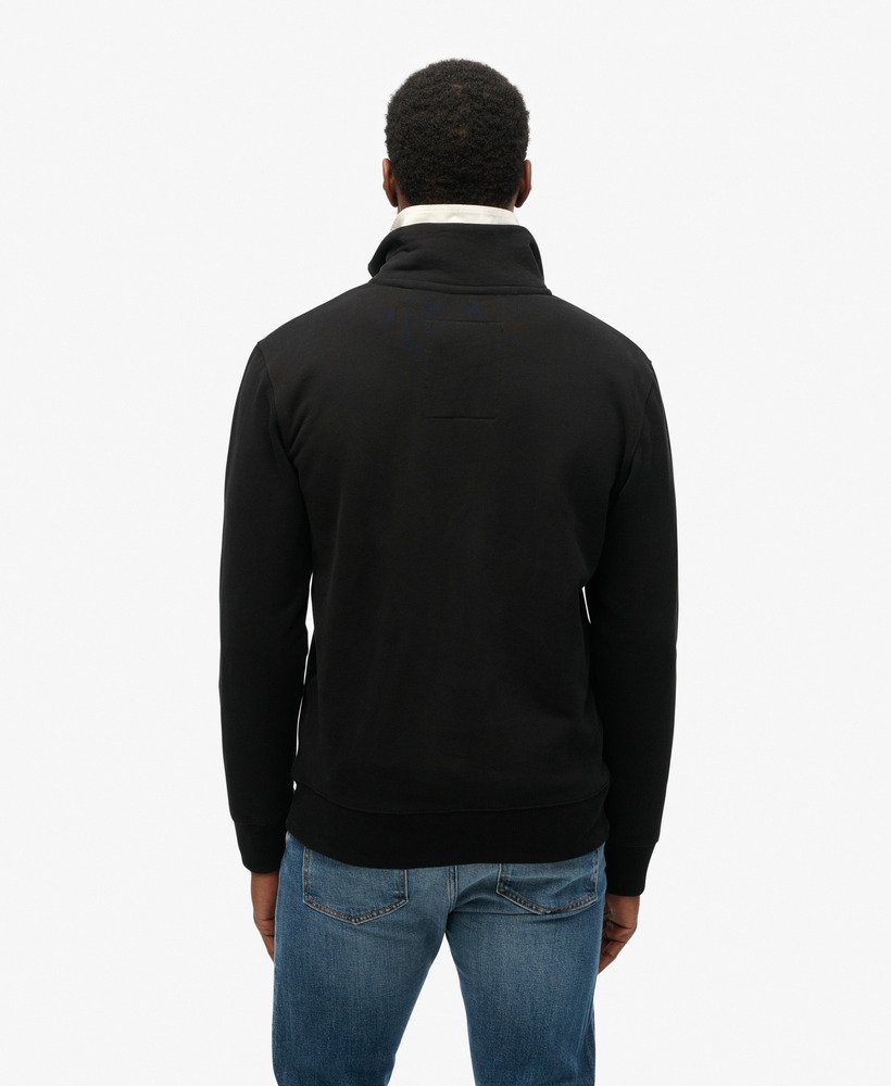bluza essential logo z zamkiem błyskawicznym w kolorze czarnym