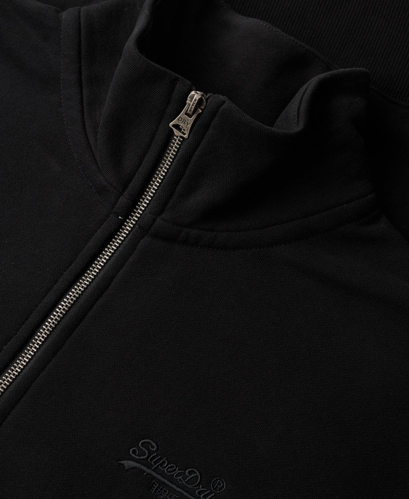 bluza essential logo z zamkiem błyskawicznym w kolorze czarnym