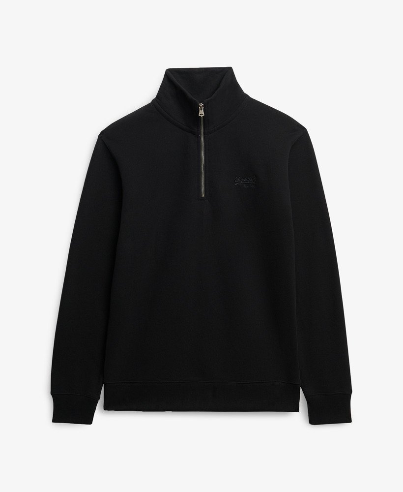 bluza essential logo z zamkiem błyskawicznym w kolorze czarnym