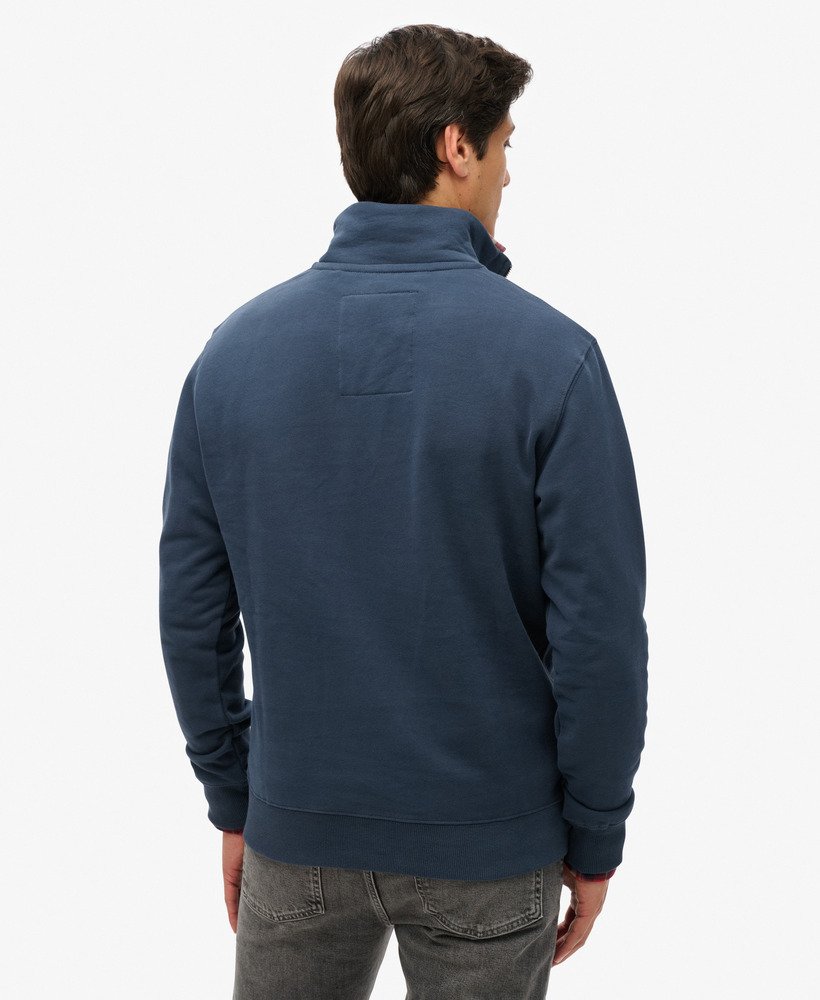 bluza essential logo z zamkiem błyskawicznym w kolorze lauren navy
