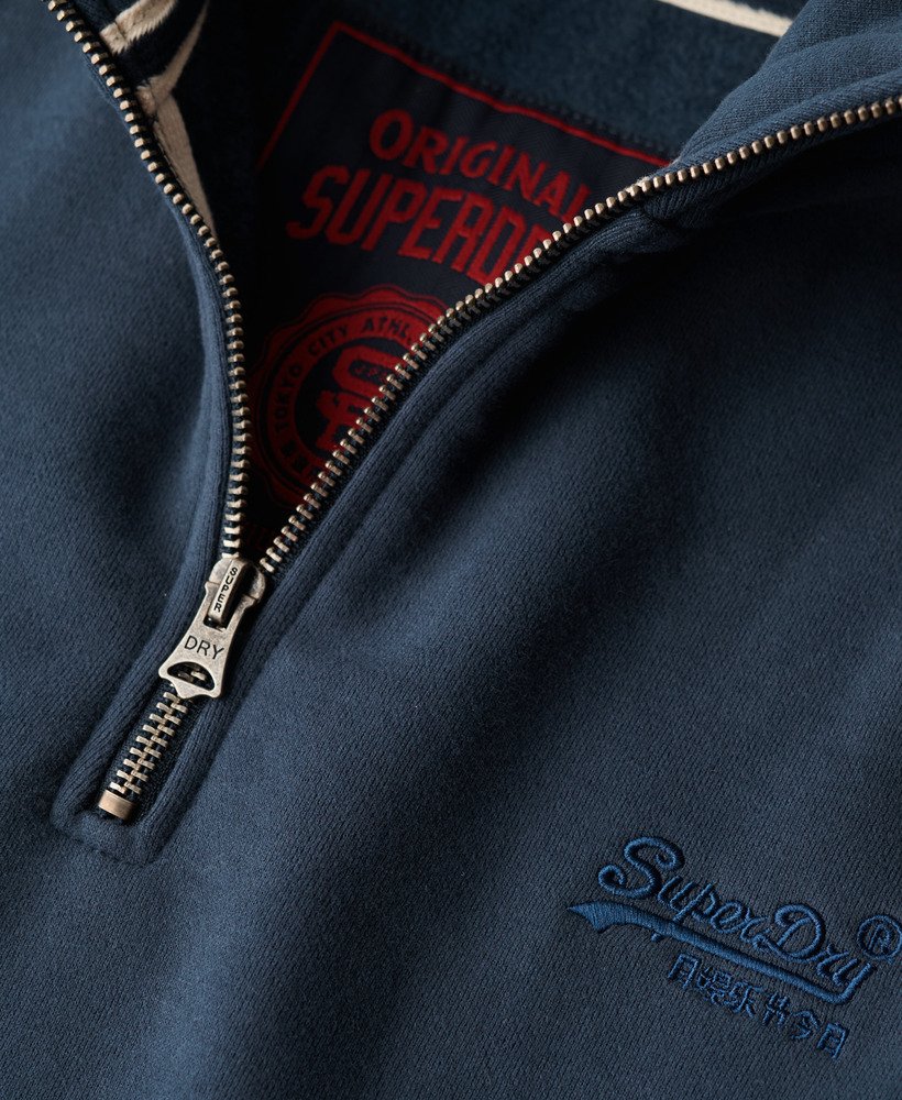 bluza essential logo z zamkiem błyskawicznym w kolorze lauren navy