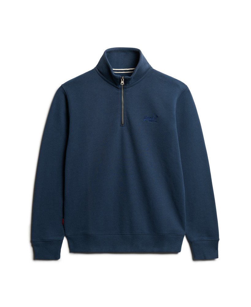 bluza essential logo z zamkiem błyskawicznym w kolorze lauren navy