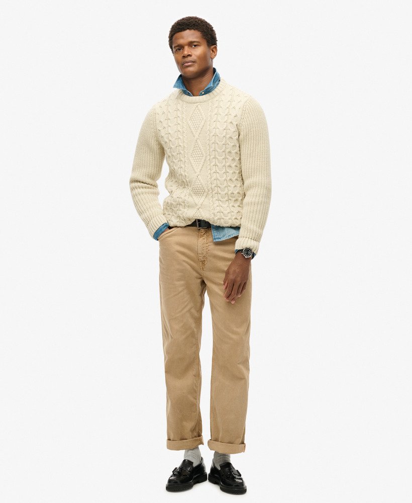sweter jacob cable knit w kolorze ecru