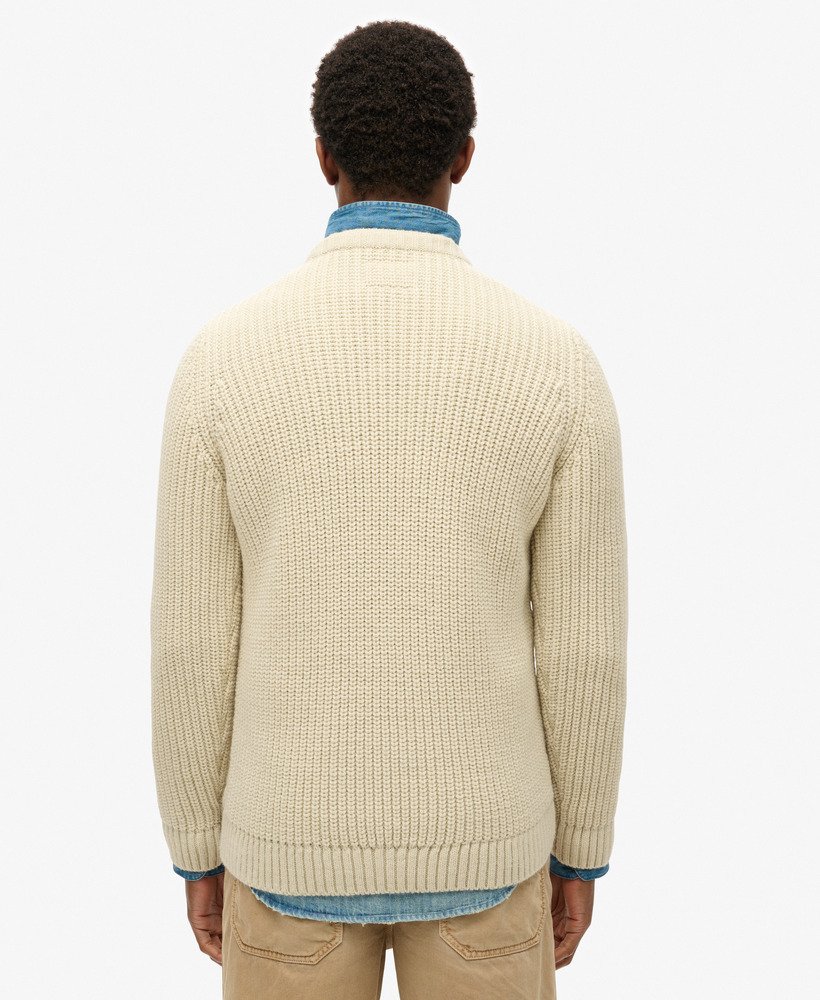 sweter jacob cable knit w kolorze ecru