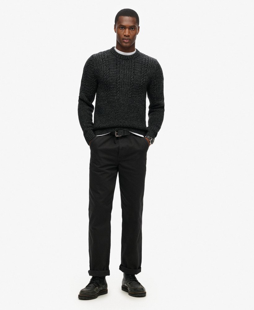 sweter jacob cable knit w kolorze antracytowym