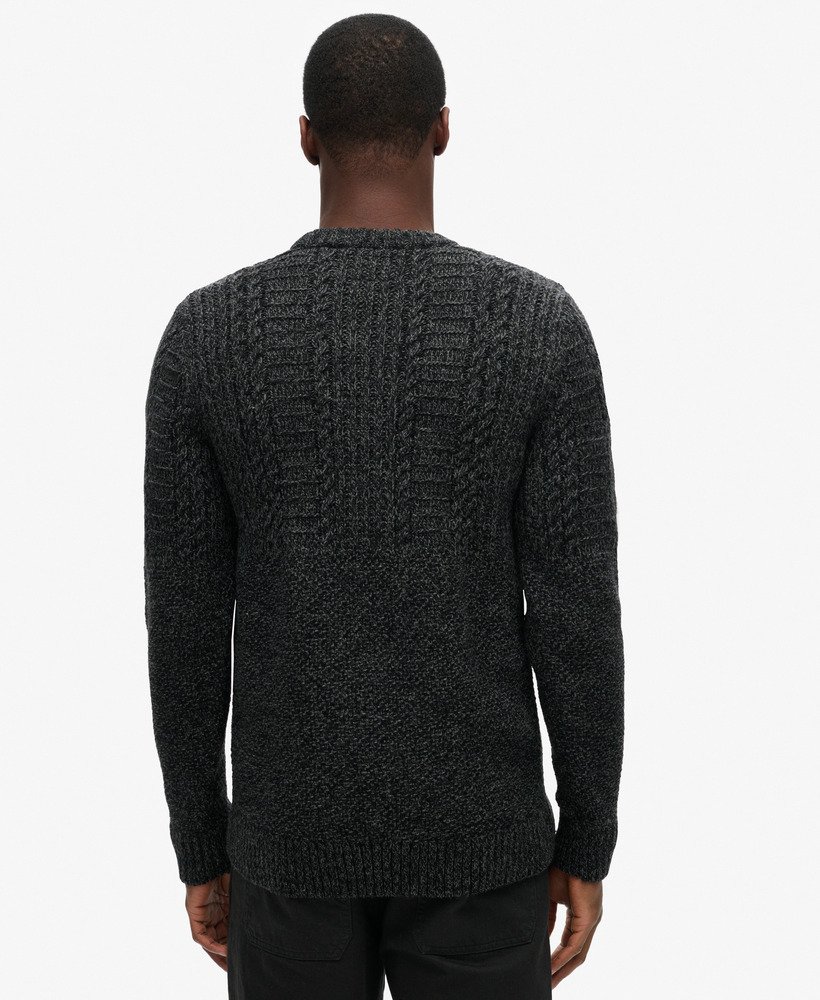 sweter jacob cable knit w kolorze antracytowym