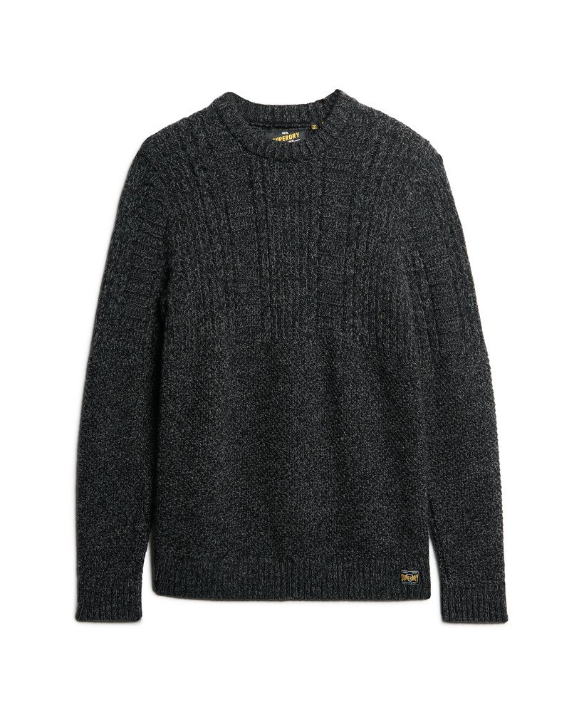 sweter jacob cable knit w kolorze antracytowym