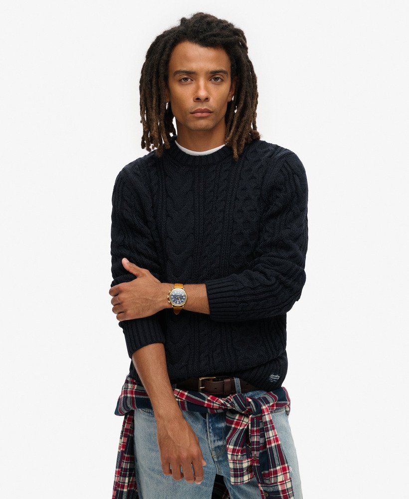 sweter jacob cable knit w kolorze eclipse navy