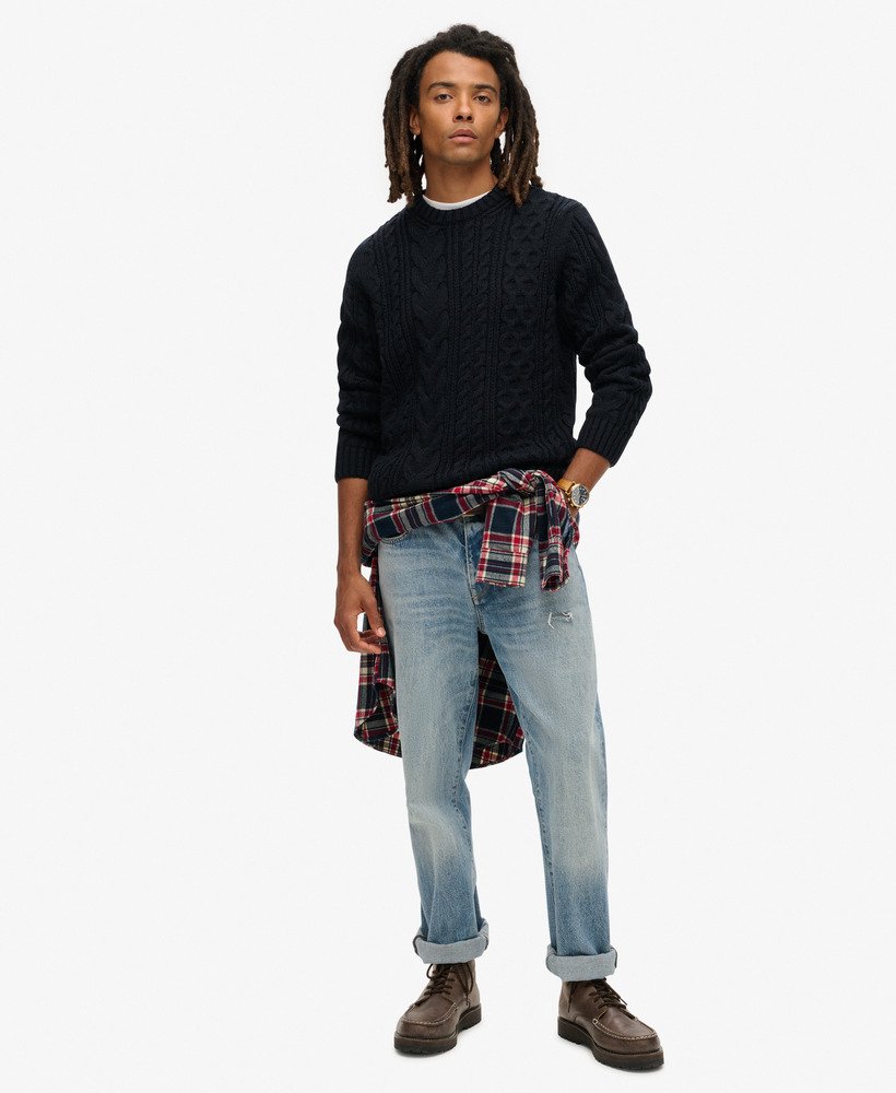 sweter jacob cable knit w kolorze eclipse navy