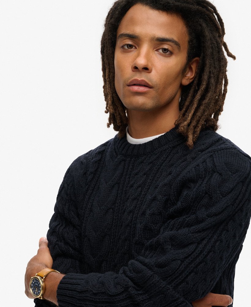 sweter jacob cable knit w kolorze eclipse navy
