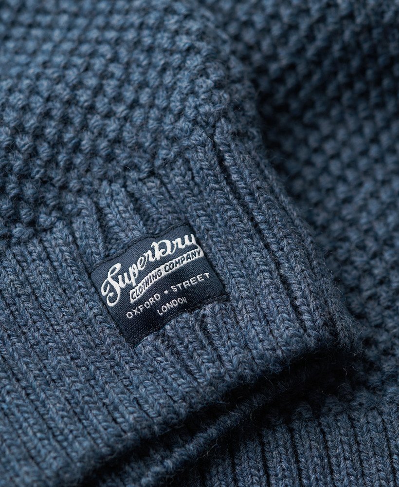 sweter jacob cable knit w kolorze dżinsowym
