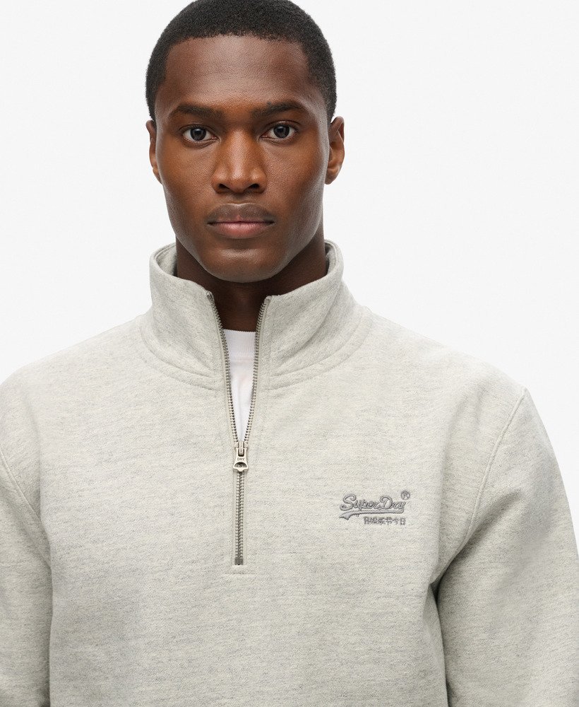 bluza essential logo z zamkiem błyskawicznym w kolorze varsity grey grindle