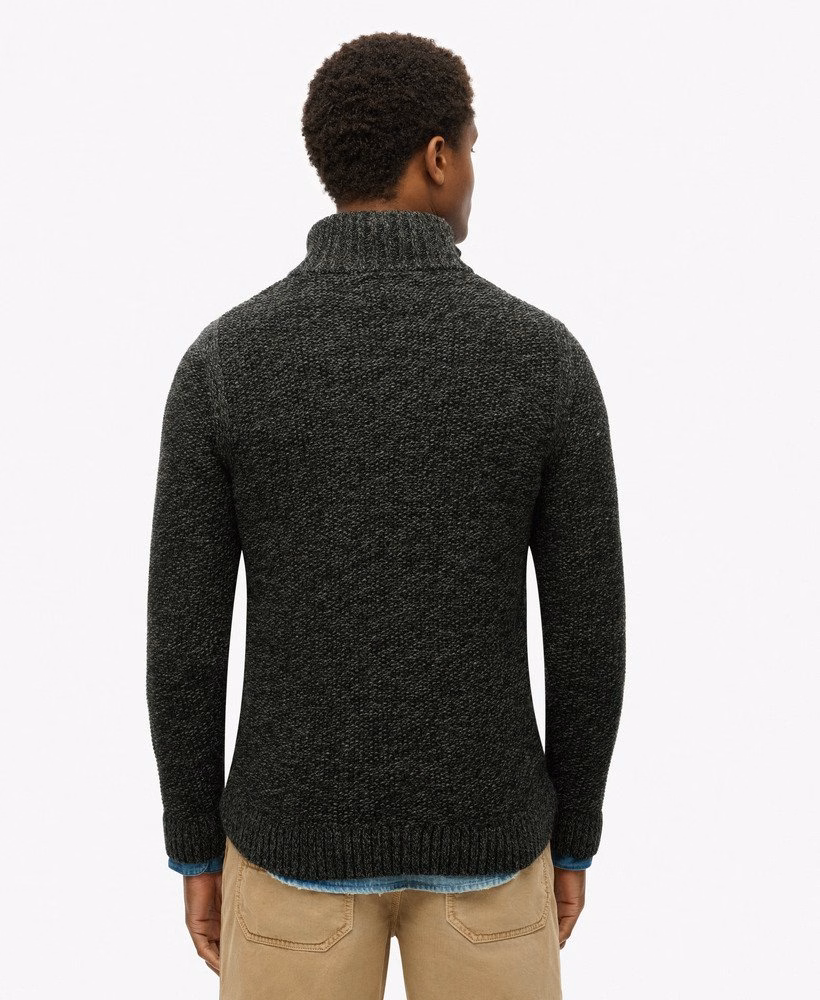 Sweter Jacob Cable Knit z zamkiem błyskawicznym