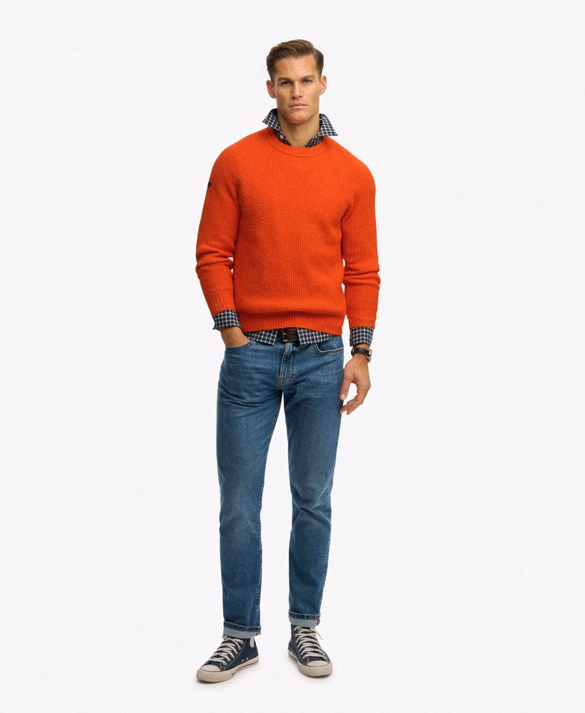 Gruby sweter typu raglan