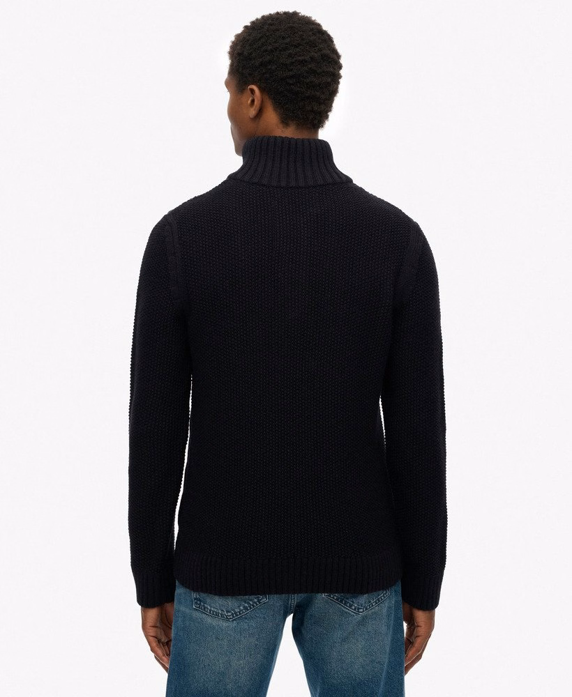 Sweter Jacob Cable Knit z zamkiem błyskawicznym