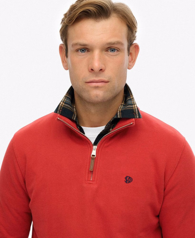 Preppy sweter z półzamkiem