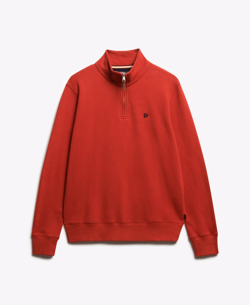 Preppy sweter z półzamkiem