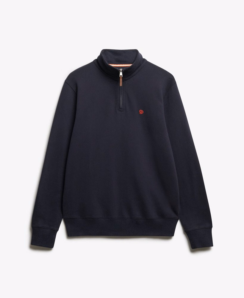 Preppy sweter z półzamkiem