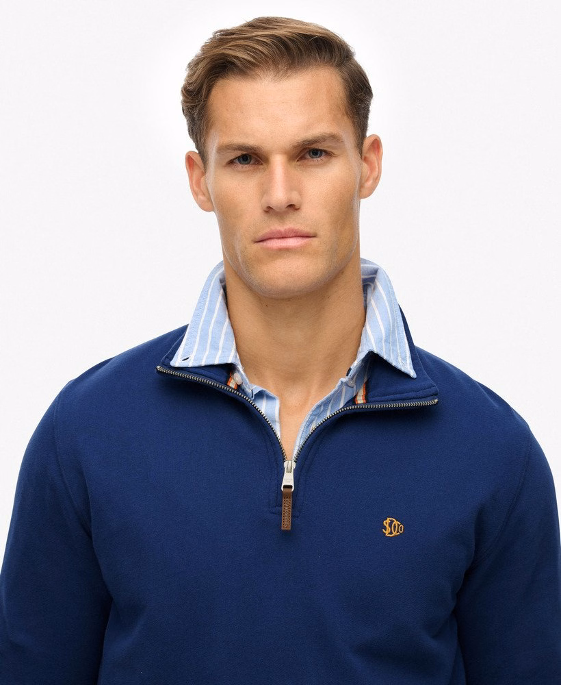 Preppy sweter z półzamkiem