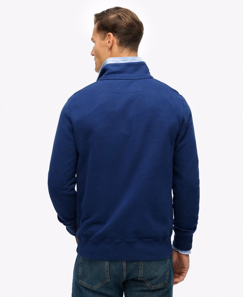 Preppy sweter z półzamkiem