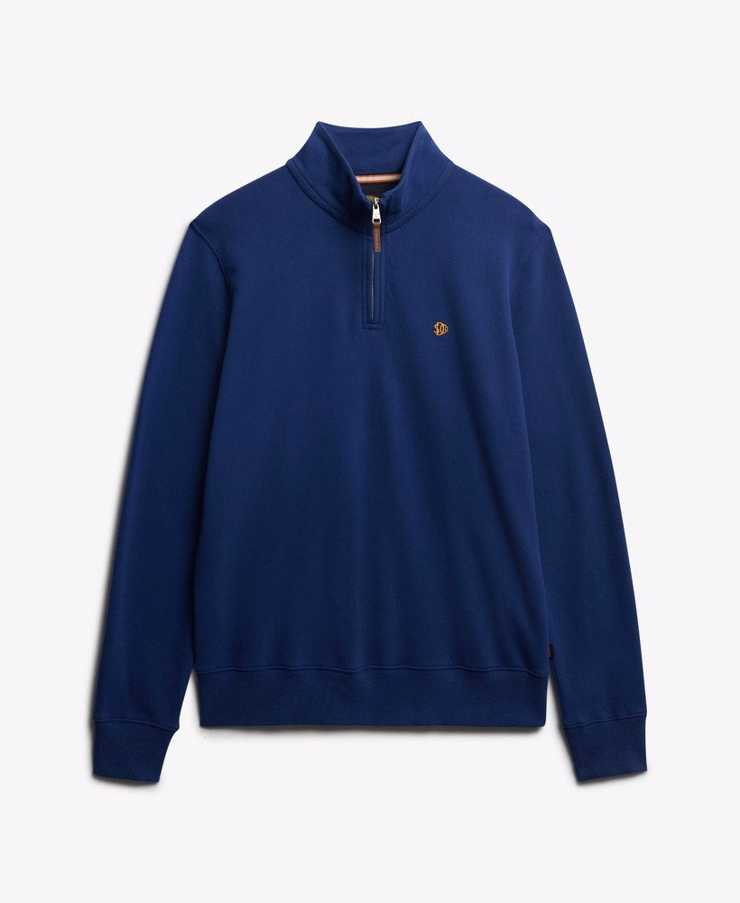 Preppy sweter z półzamkiem