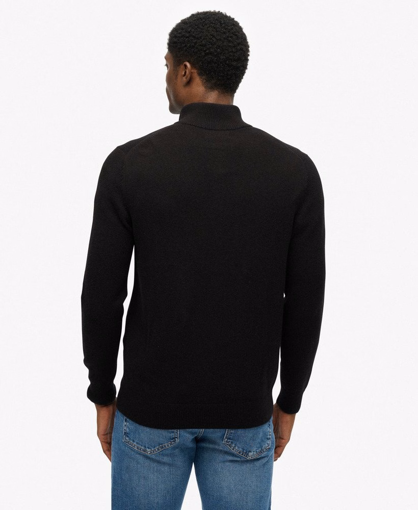 Sweter z mieszanki wełny z zamkiem błyskawicznym