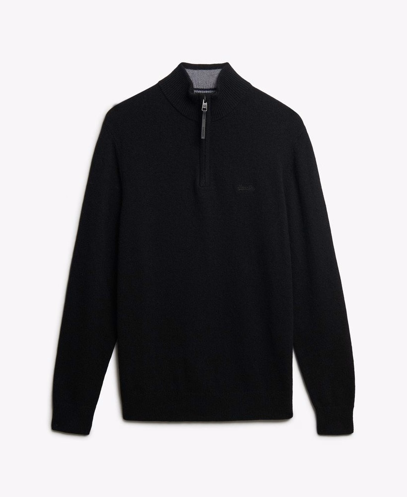 Sweter z mieszanki wełny z zamkiem błyskawicznym