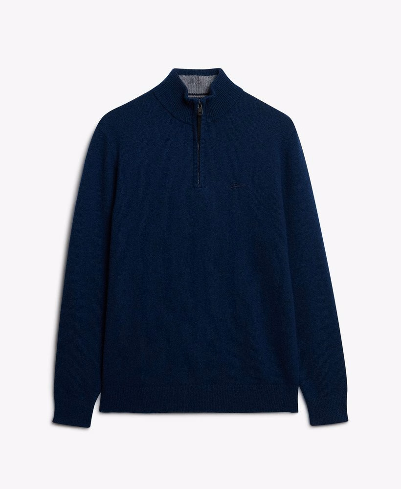 Sweter z mieszanki wełny z zamkiem błyskawicznym