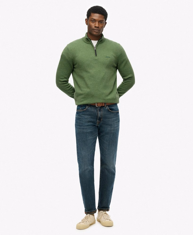 Sweter z mieszanki wełny z zamkiem błyskawicznym
