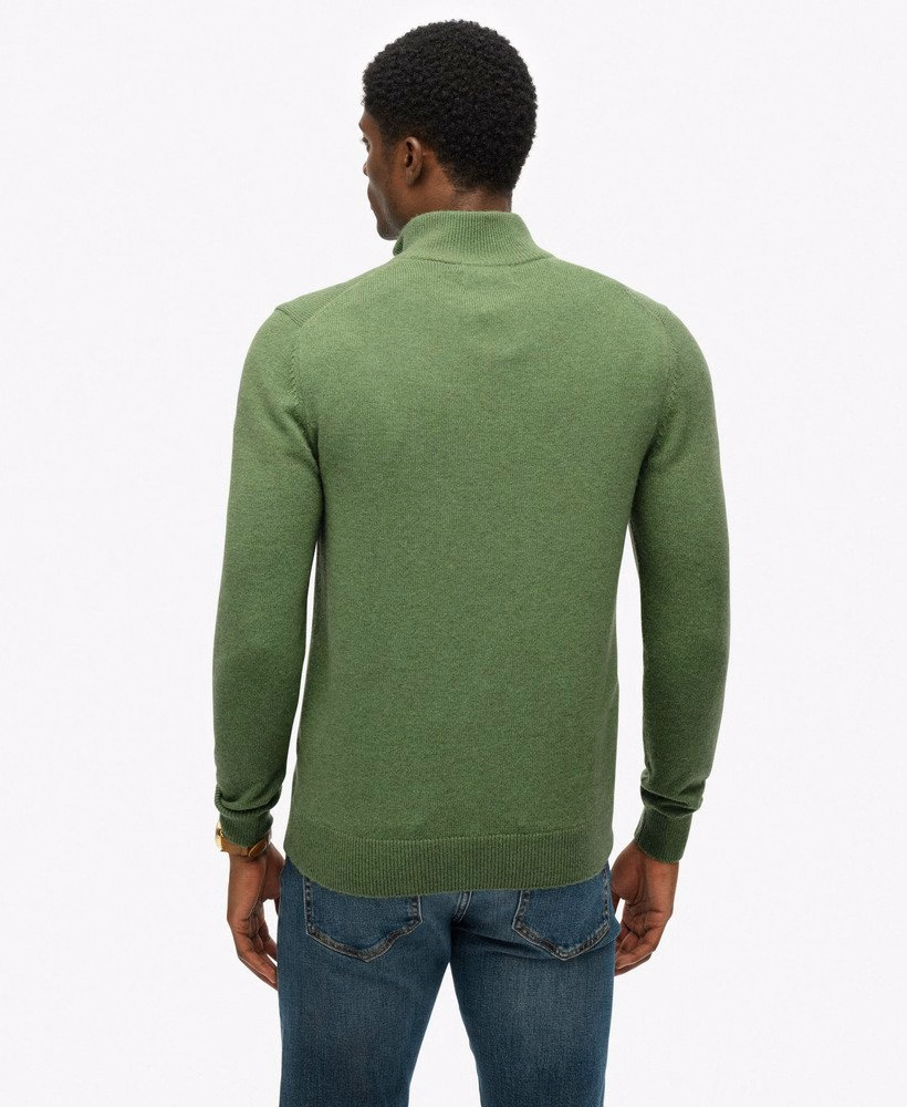 Sweter z mieszanki wełny z zamkiem błyskawicznym