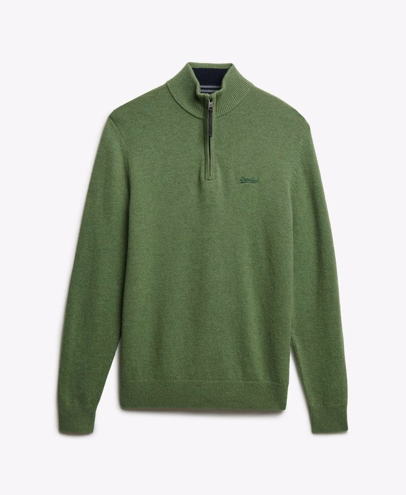 Sweter z mieszanki wełny z zamkiem błyskawicznym