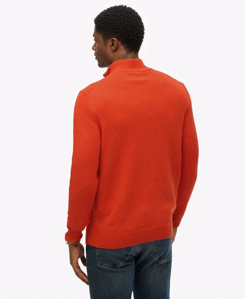 Sweter z mieszanki wełny z zamkiem błyskawicznym