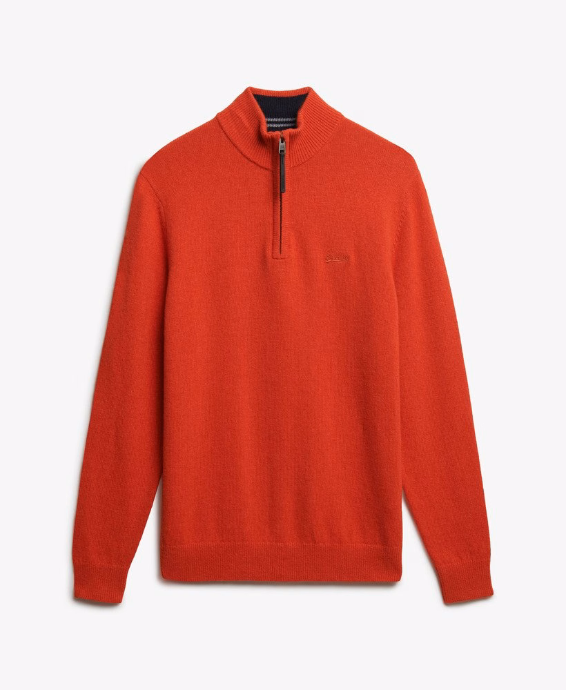 Sweter z mieszanki wełny z zamkiem błyskawicznym