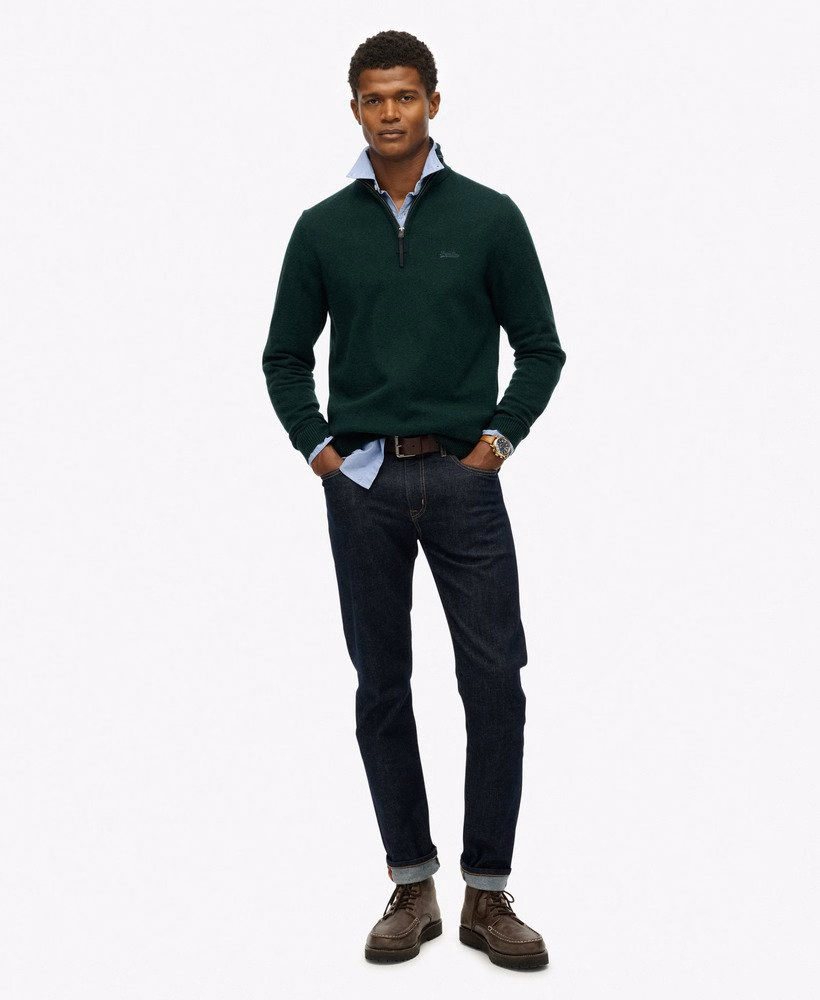Sweter z mieszanki wełny z zamkiem błyskawicznym