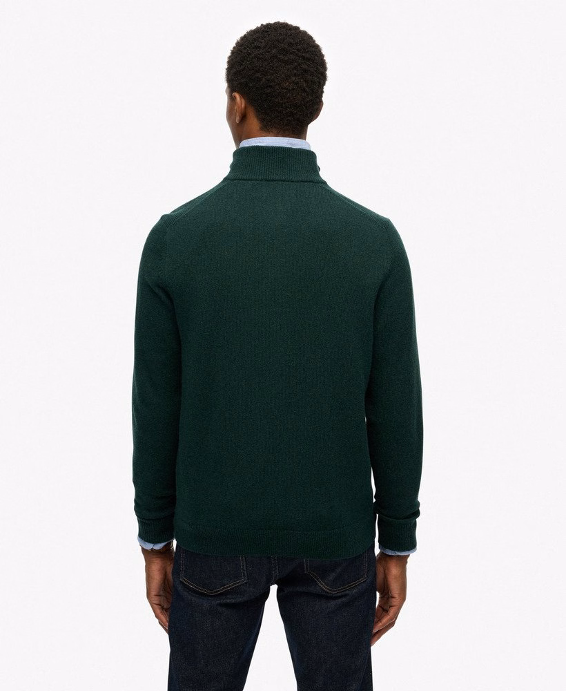 Sweter z mieszanki wełny z zamkiem błyskawicznym