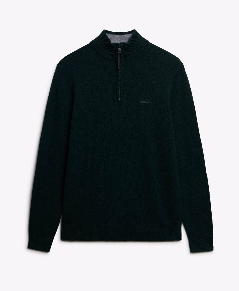 Sweter z mieszanki wełny z zamkiem błyskawicznym