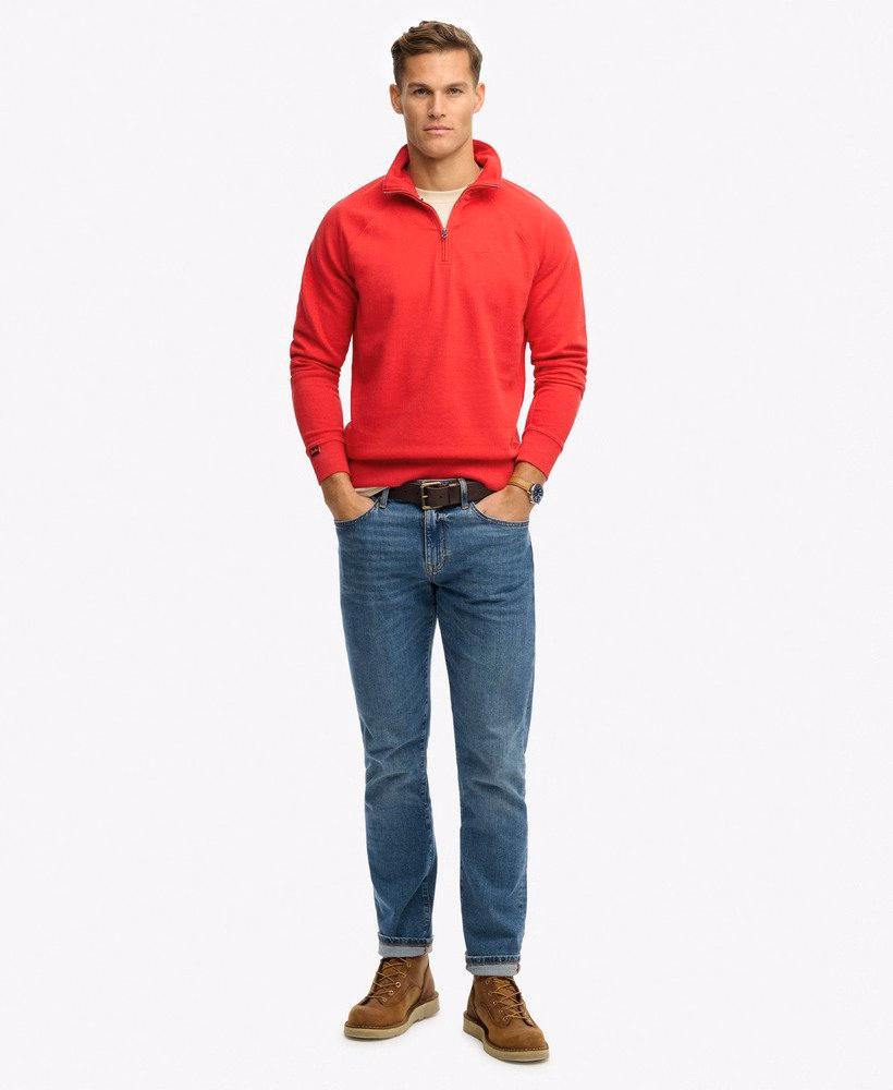 Bluza raglanowa Henley Essential Logo