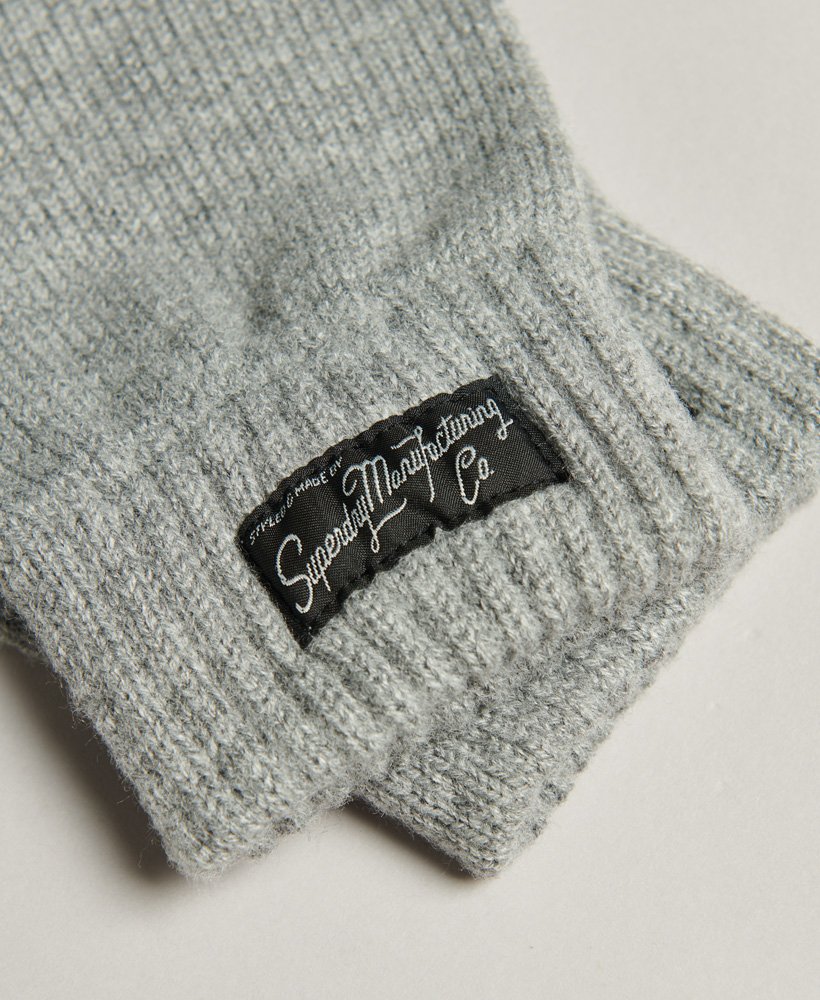 rękawiczki unisex essential logo w kolorze silver marl