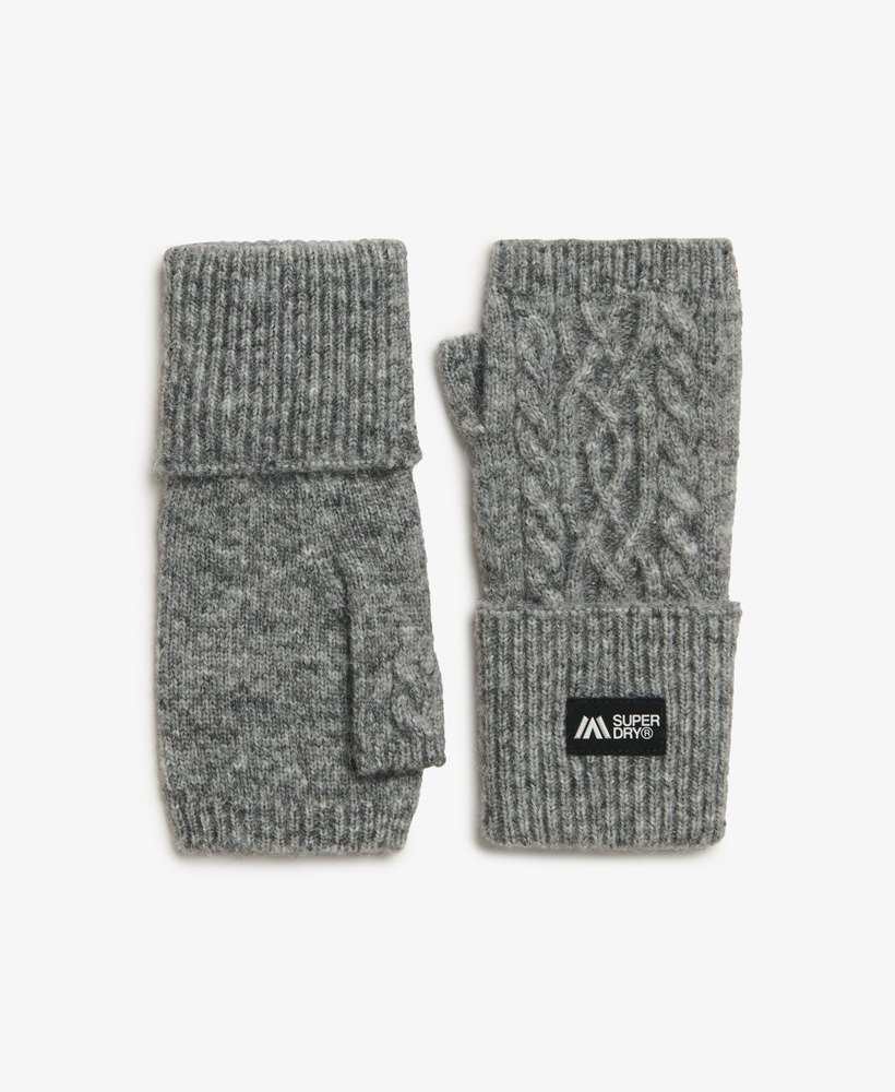 rękawiczki ocieplające cable luxe w kolorze skandynawskim grey marl