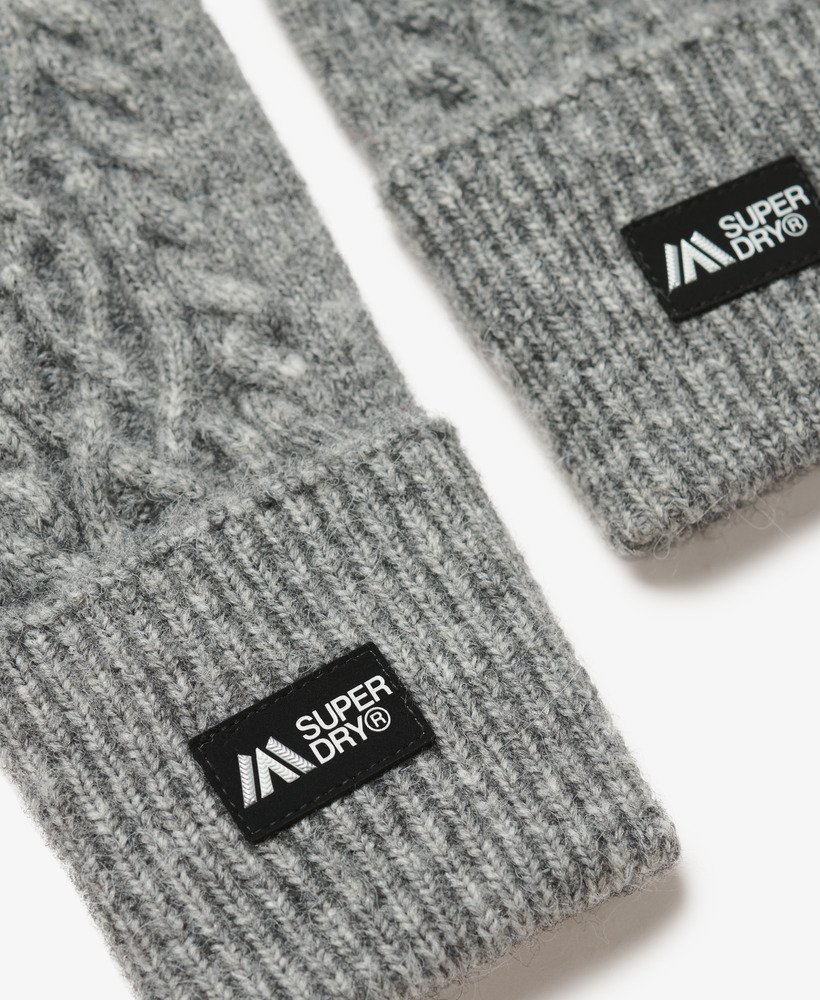 rękawiczki ocieplające cable luxe w kolorze skandynawskim grey marl