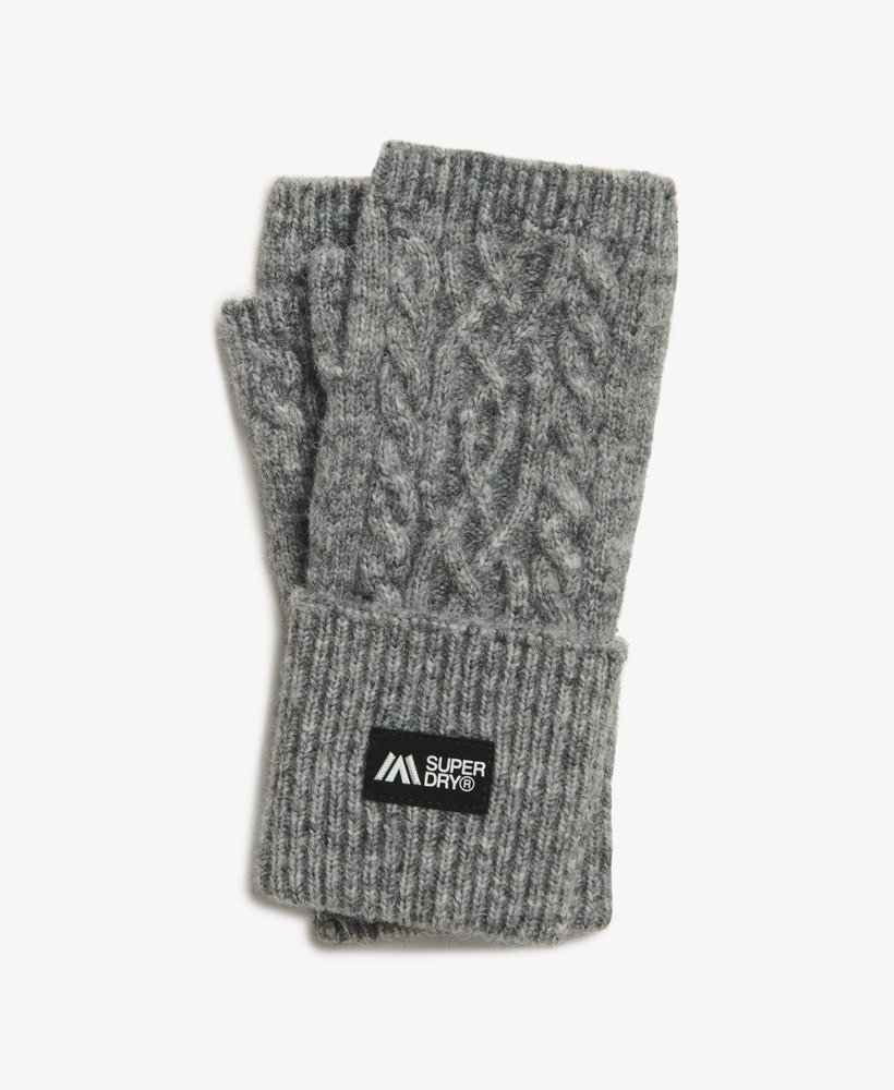 rękawiczki ocieplające cable luxe w kolorze skandynawskim grey marl