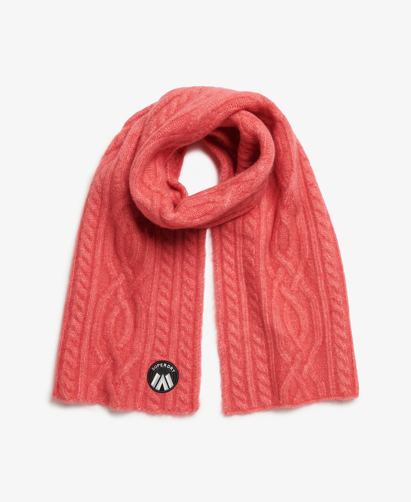szalik cable luxe knit w kolorze różowego sztruksu
