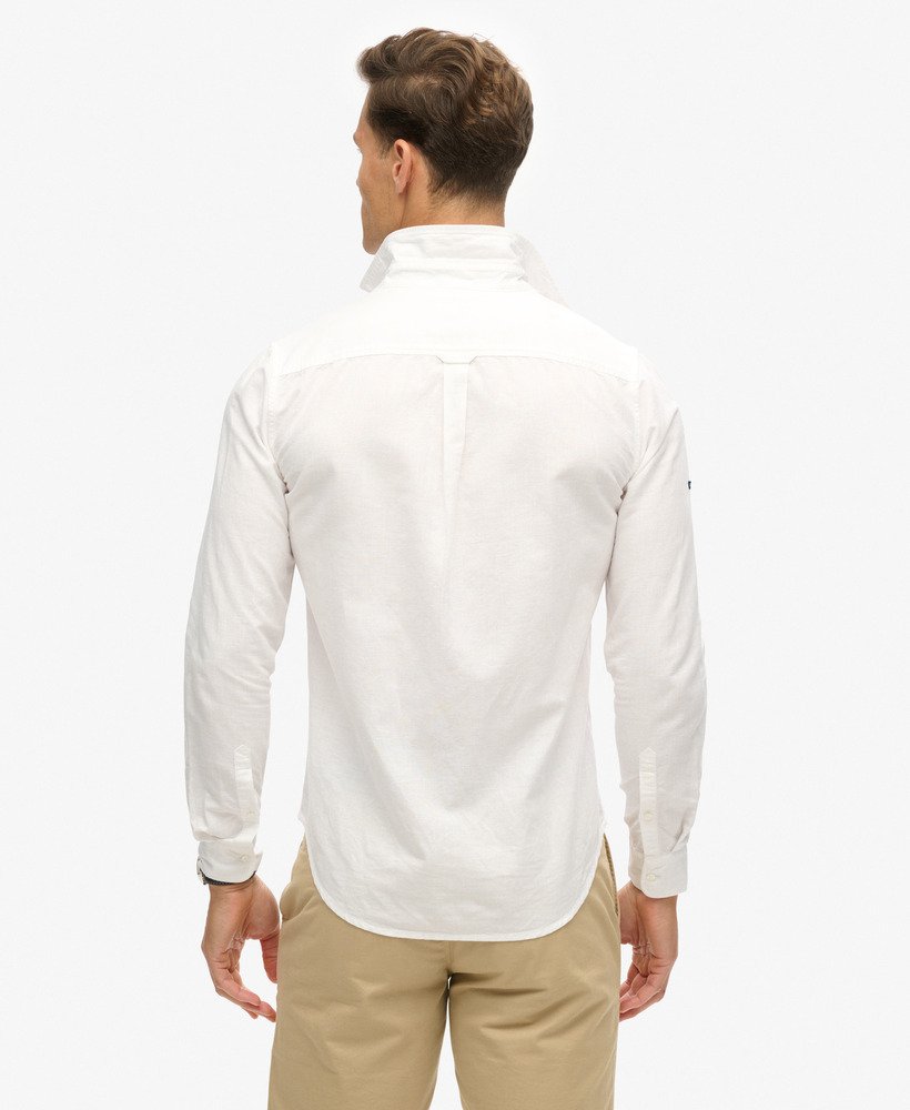 koszula lniana z guzikami organic cotton studios w kolorze optic