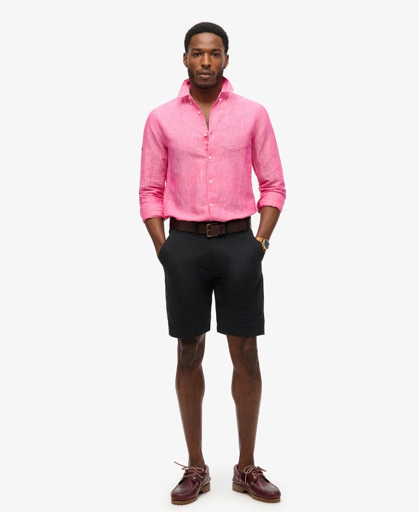 koszula lniana z guzikami organic cotton studios w kolorze vibe pink