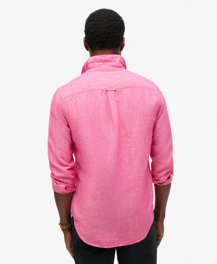 koszula lniana z guzikami organic cotton studios w kolorze vibe pink