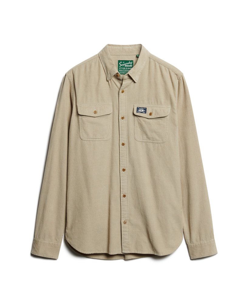 koszula trailsman loosed fit corduroy w kolorze stone wash taupe brown