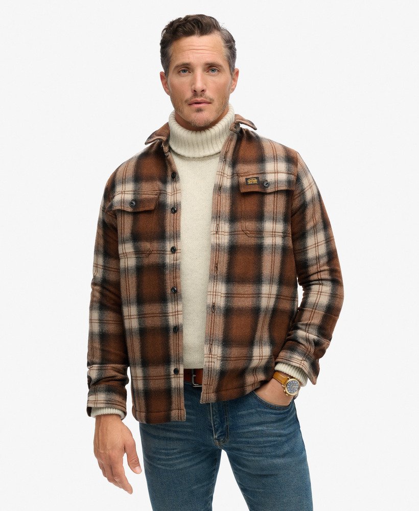koszula wierzchnia wool miller w kolorze brązowym roderick check